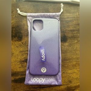 iPhone 11 loopy case - purple glitter